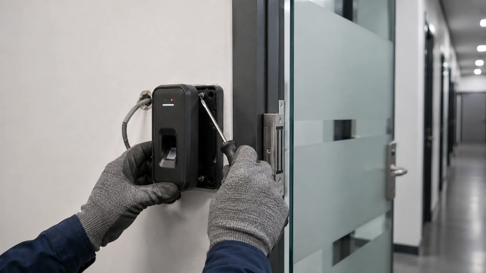 Instalación de un control de acceso biométrico